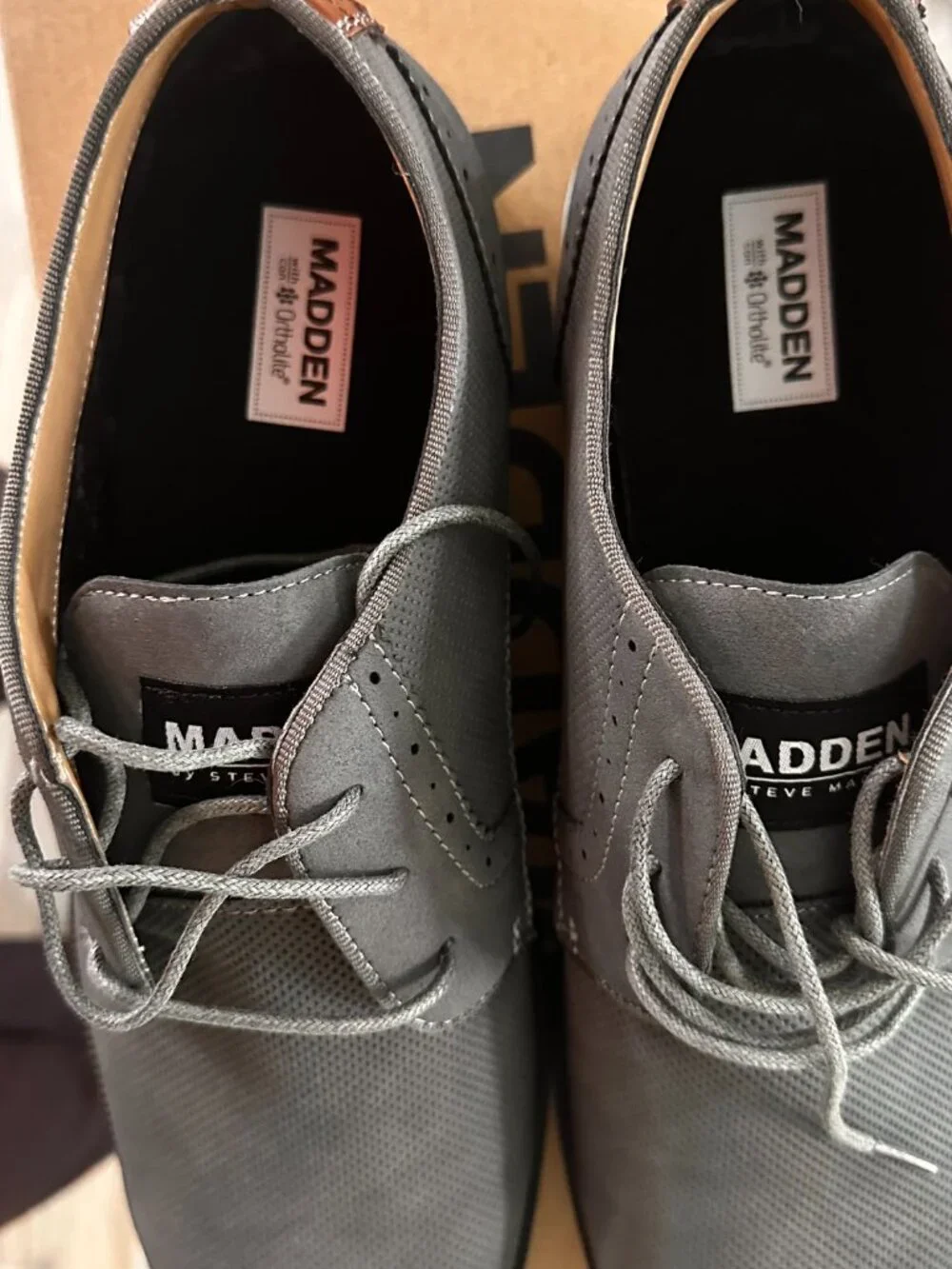 Madden Hoplik Men's Gray Suede Derby Dress Shoes Size 13 NIB